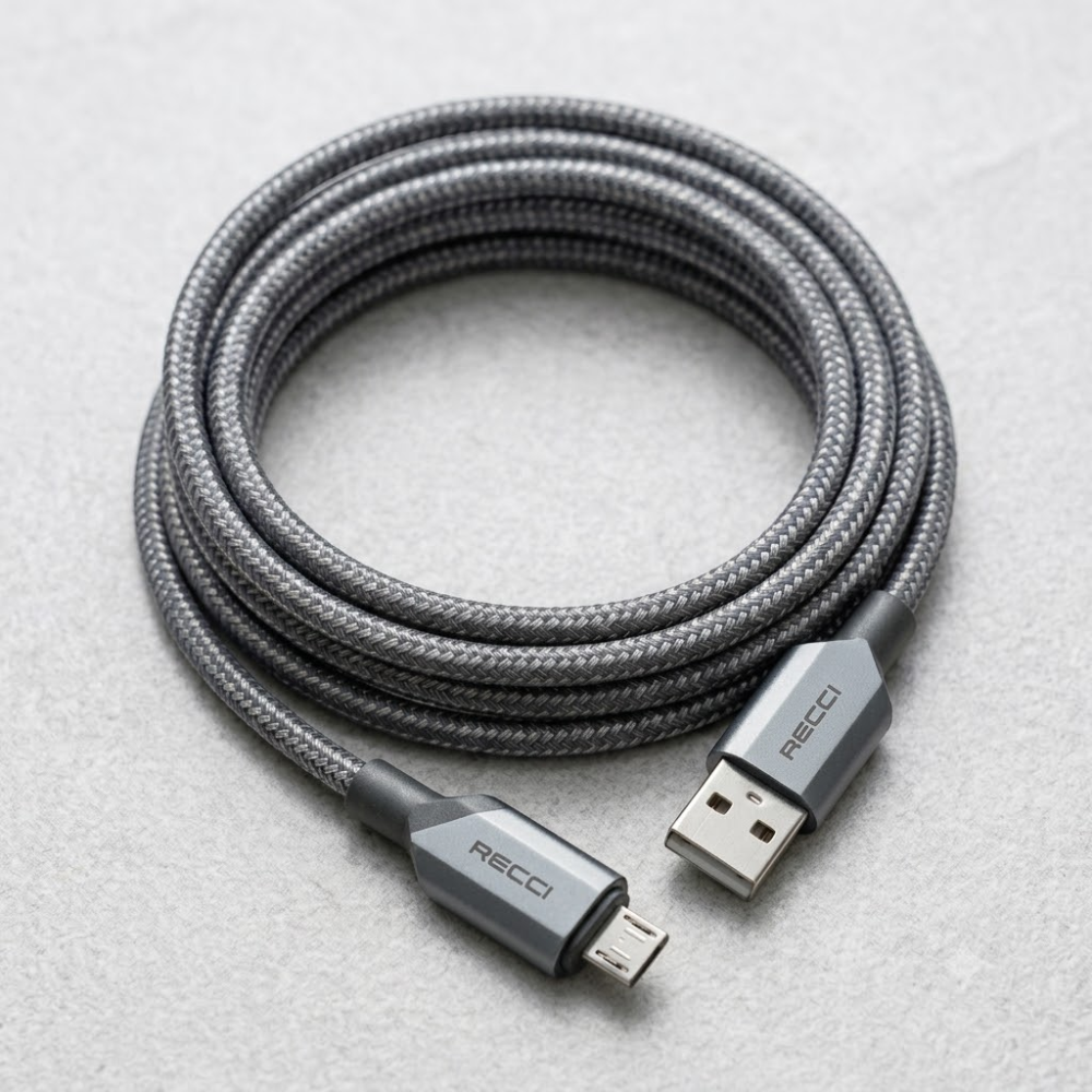 Cable Micro Usb Charge Rapide 1m En Nylon Tressé 