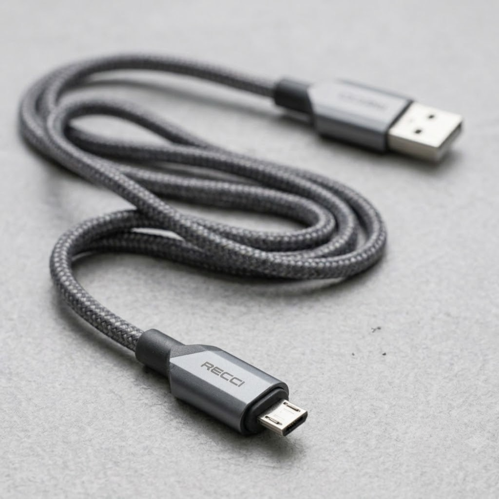 Cable Micro Usb Charge Rapide 1m En Nylon Tressé 