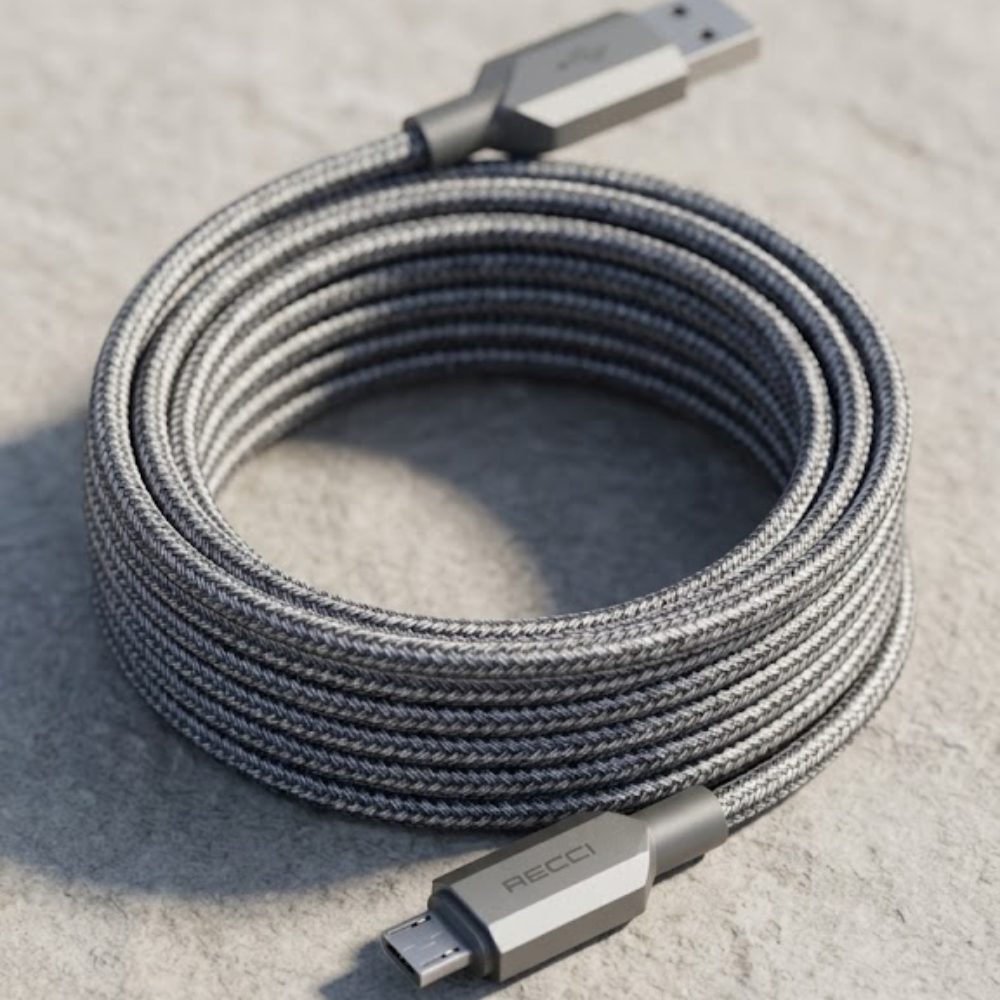 Cable Micro Usb Charge Rapide 1m En Nylon Tressé thumbnail 4