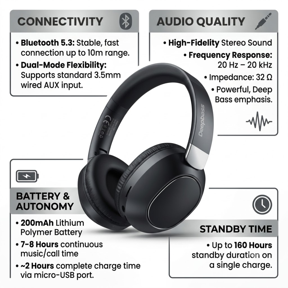 Casque Bluetooth Sans Fil thumbnail 4