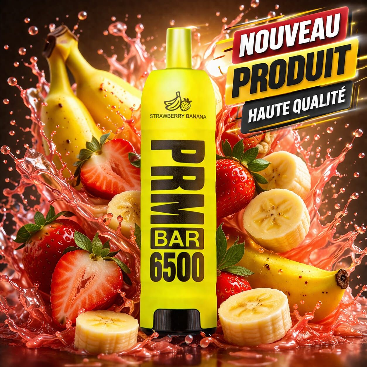 Strawberry Banana 6500 Puffs 5 Nic
