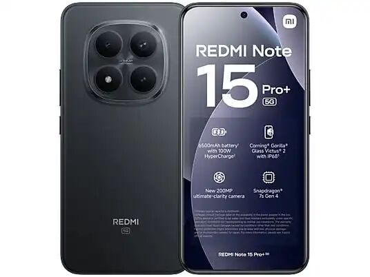 Redmi Note 15 Pro+ 5g — 8 Go Ram - 256 Go Stockage - Noir