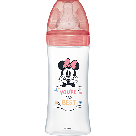Biberon Initiation +330ml Minnie +6 M Tet Ronde 3 Vit D3