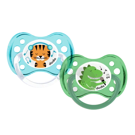 Sucettes A28 +6M Duo Tigre / Dinosaure 