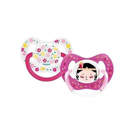 Sucettes P51 +18m Duo Fille Fleurs / Indienne 