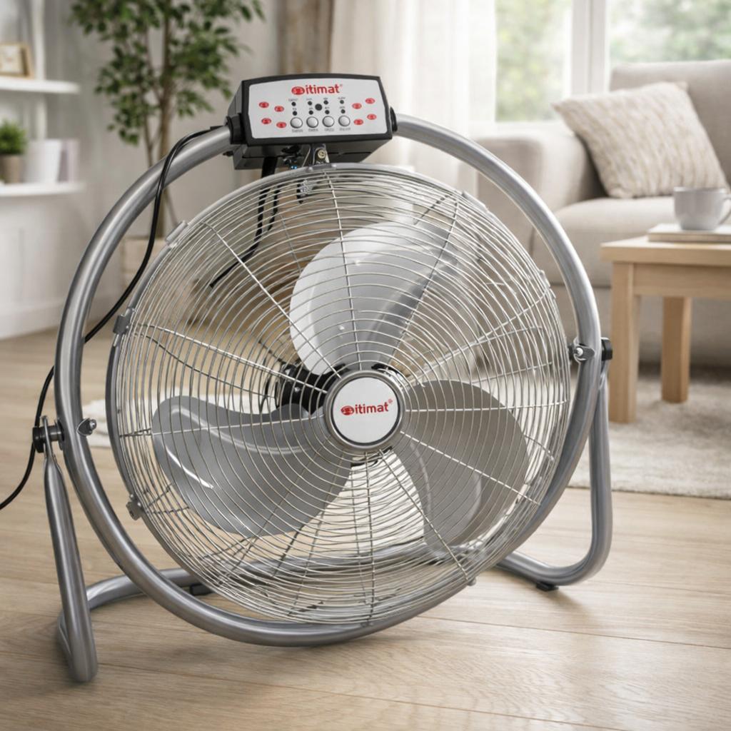 Ventilateur De Sol-itimat-51cm- Professionnel -16 Pouces-inox-55w+10%- 3vitesses - Argenté