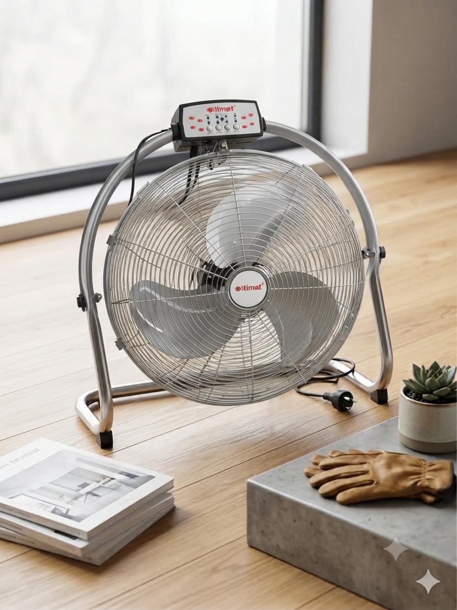 Ventilateur De Sol-itimat-51cm- Professionnel -16 Pouces-inox-55w+10%- 3vitesses - Argenté