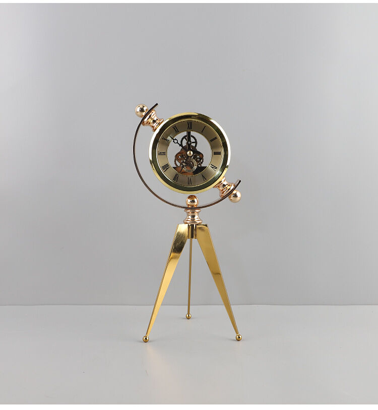 Horloge Trépied En Métal Inoxydable