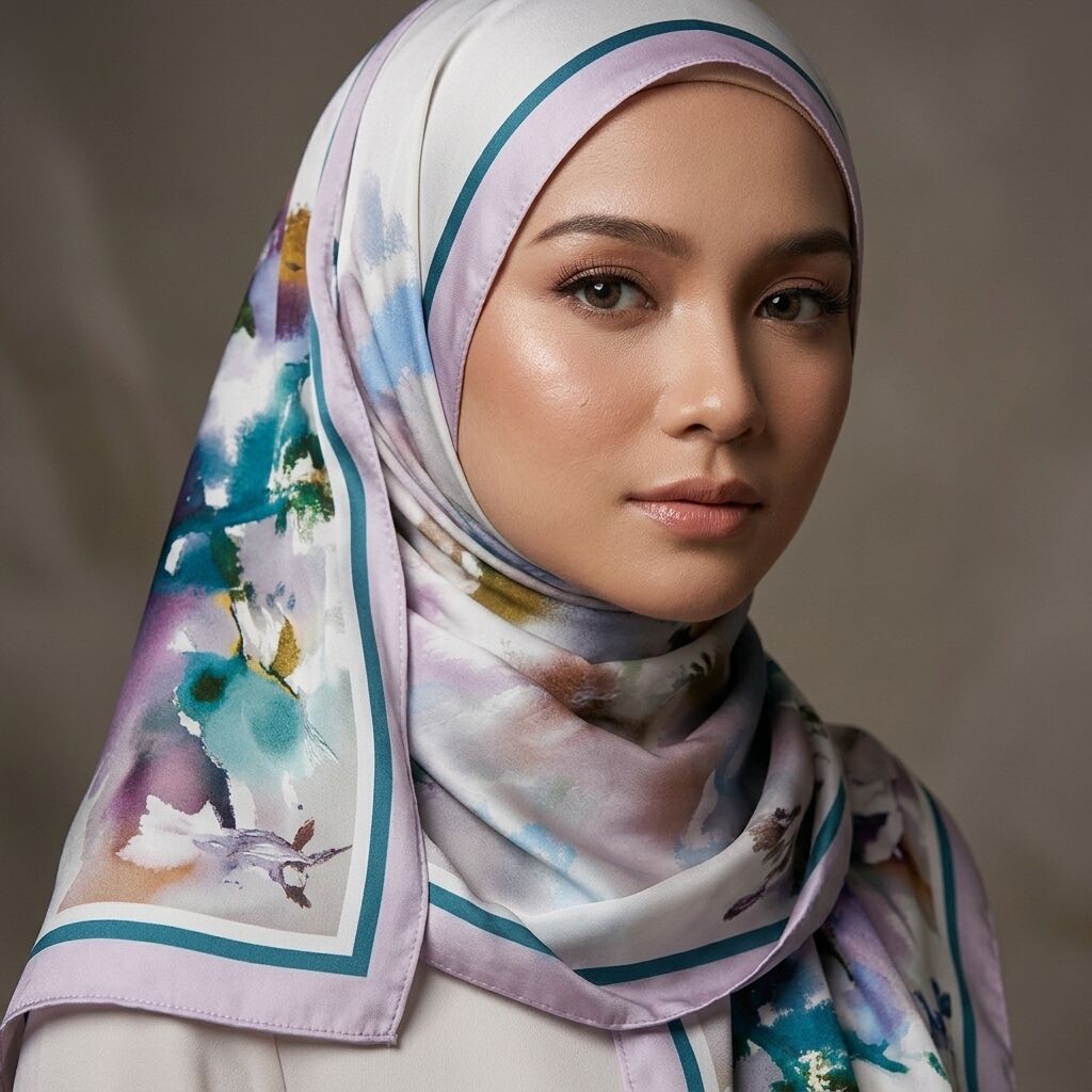 Châle Imprimé Élya 180 × 70 Cm – 100 % Tencel _ Collection – Éclats D'art