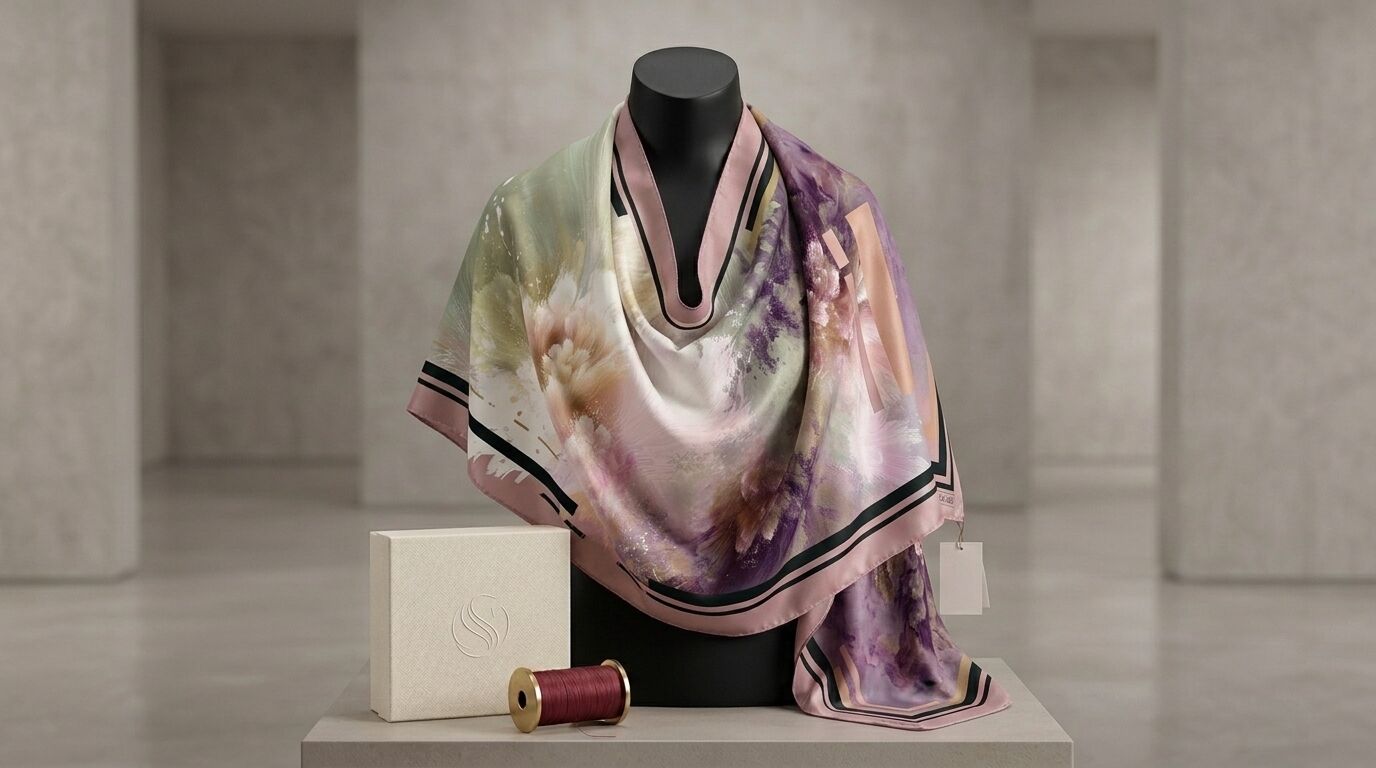 Châle Imprimé Céleste 180 × 70 Cm – 100 % Tencel _collection – Éclats D'art