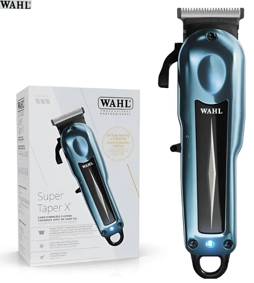 Tondeuse Sans Fil Professionnelle Super Taper X Lame À Dents Décalées Puissant Moteur Rotatif 6500 Tr/min, Autonomie De 100 Minutes Avec 10 Peignes
