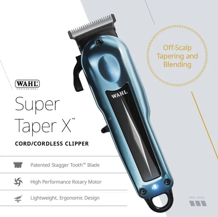 Tondeuse Sans Fil Professionnelle Super Taper X Lame À Dents Décalées Puissant Moteur Rotatif 6500 Tr/min, Autonomie De 100 Minutes Avec 10 Peignes thumbnail 5