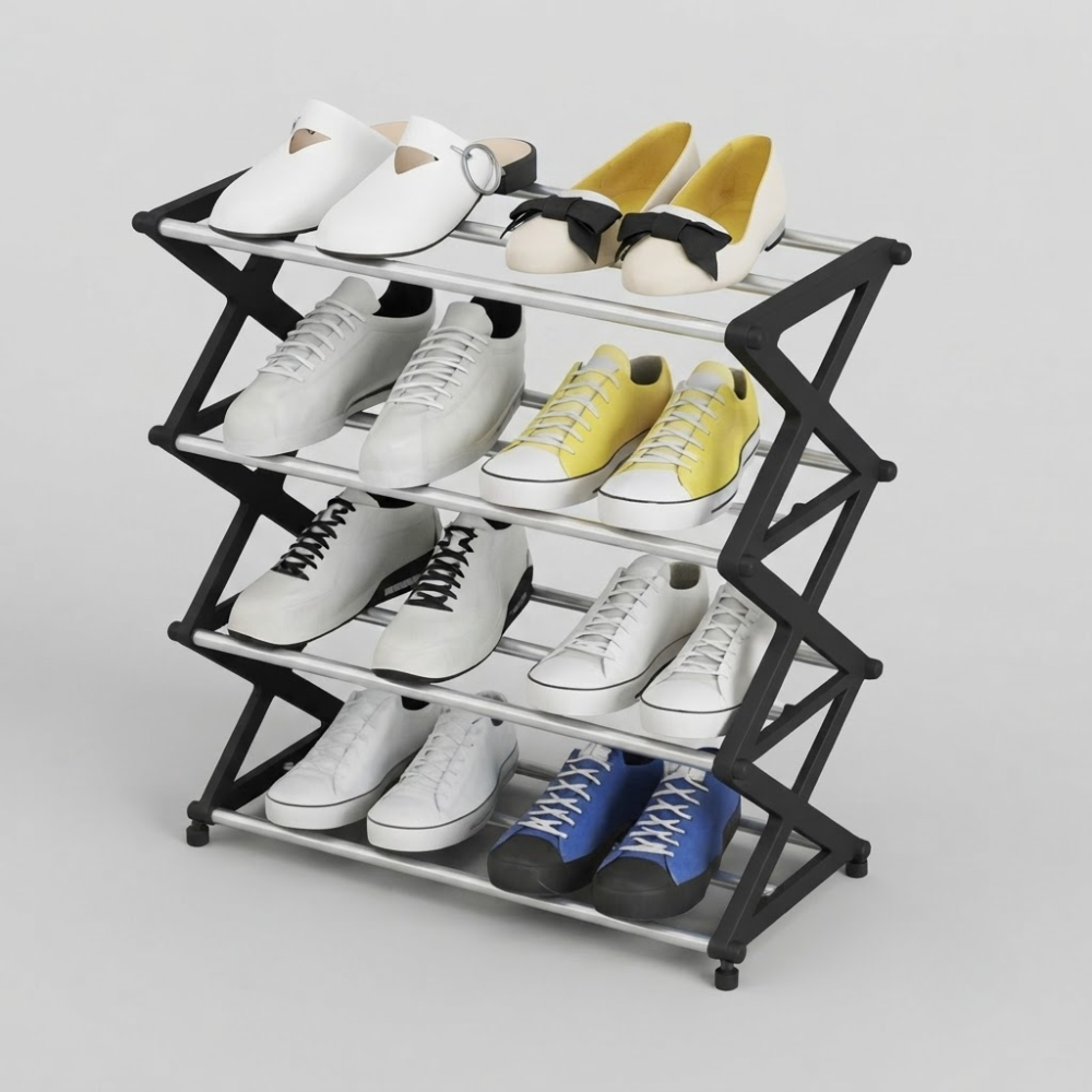 Etagère De Rangement En Forme De X Pour Chaussures - Couleur Aléatoire