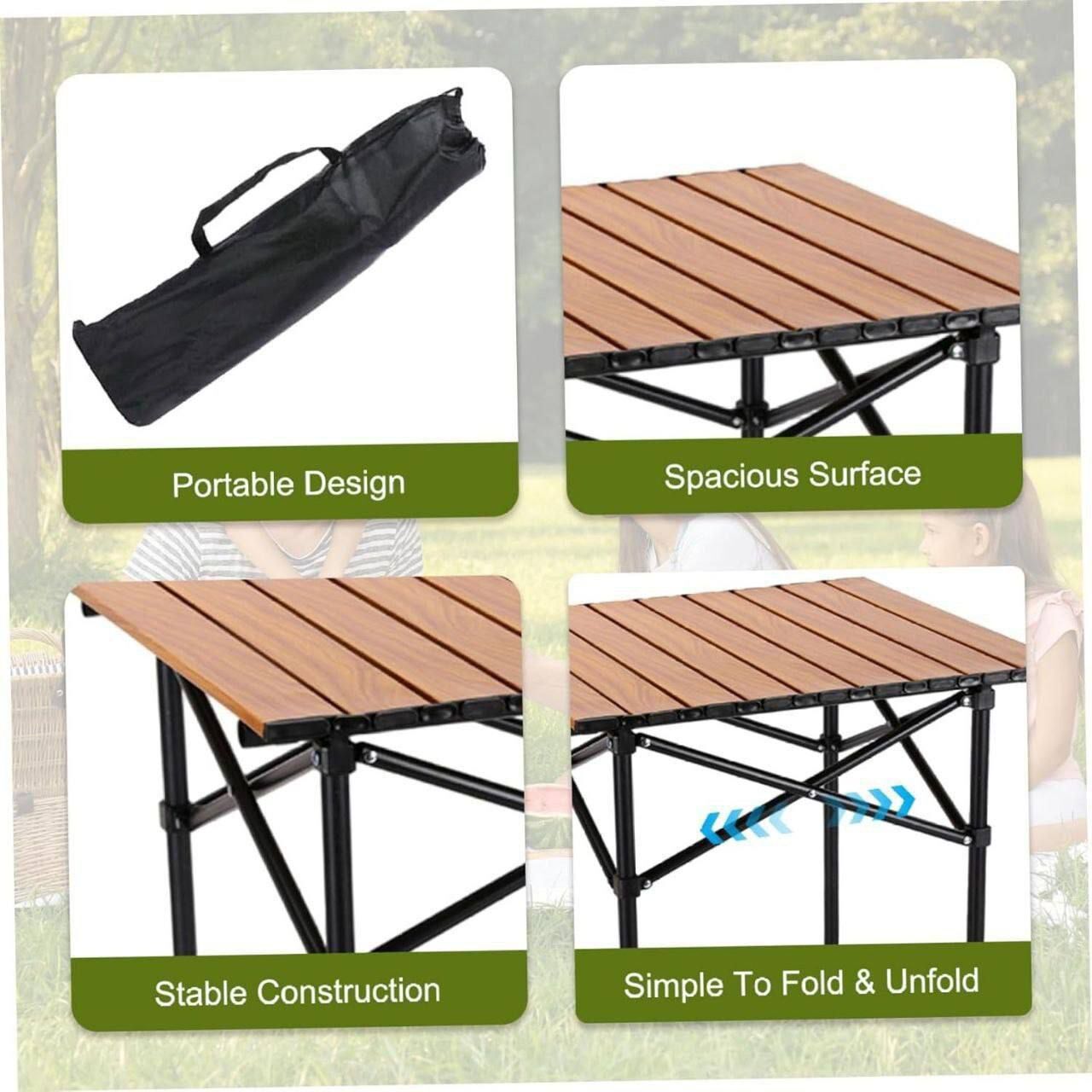 Table De Camping Pliante En Aluminium 53 X 51 Cm  thumbnail 3