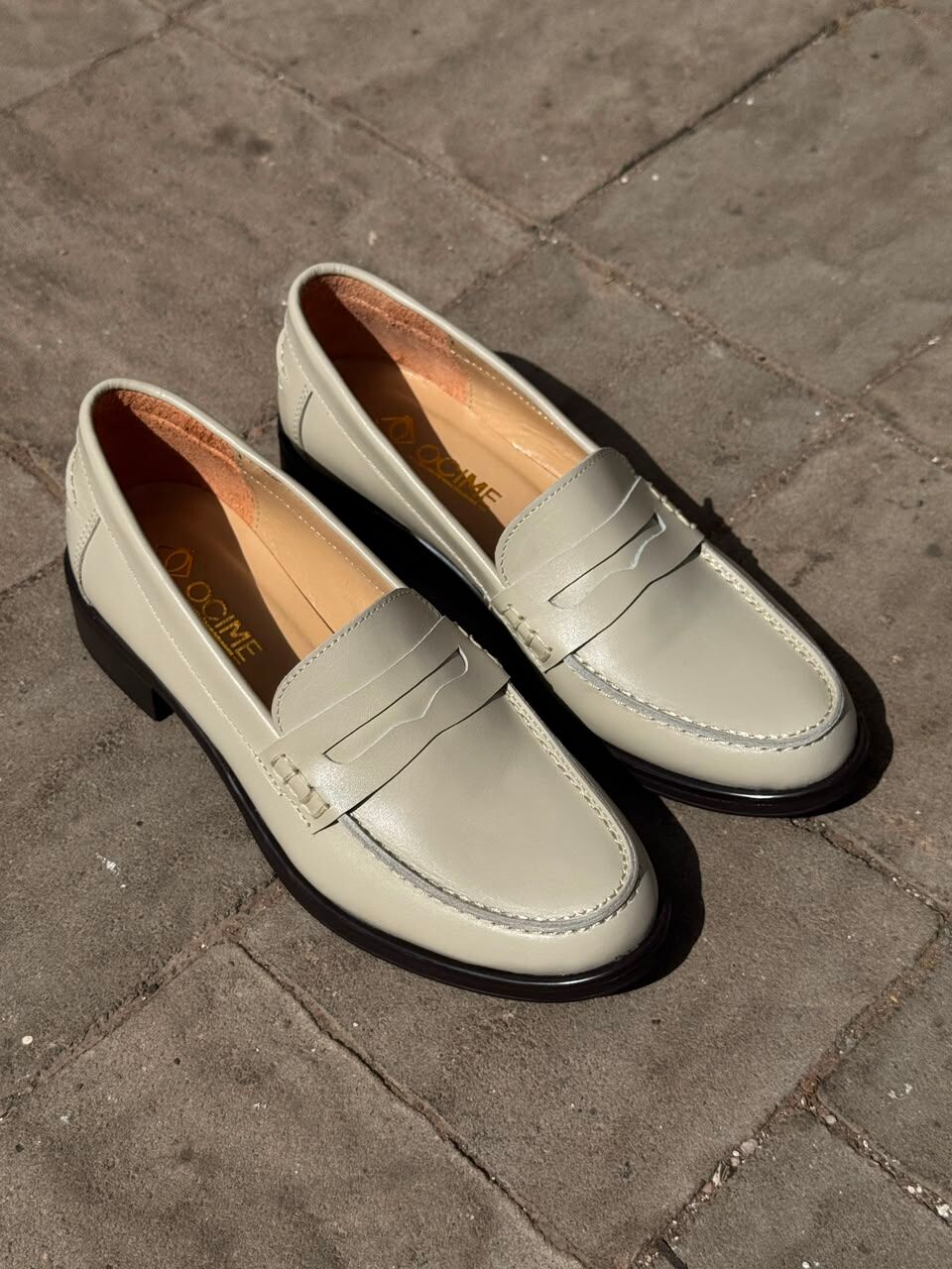 Mocassins En Cuir beige  thumbnail 3