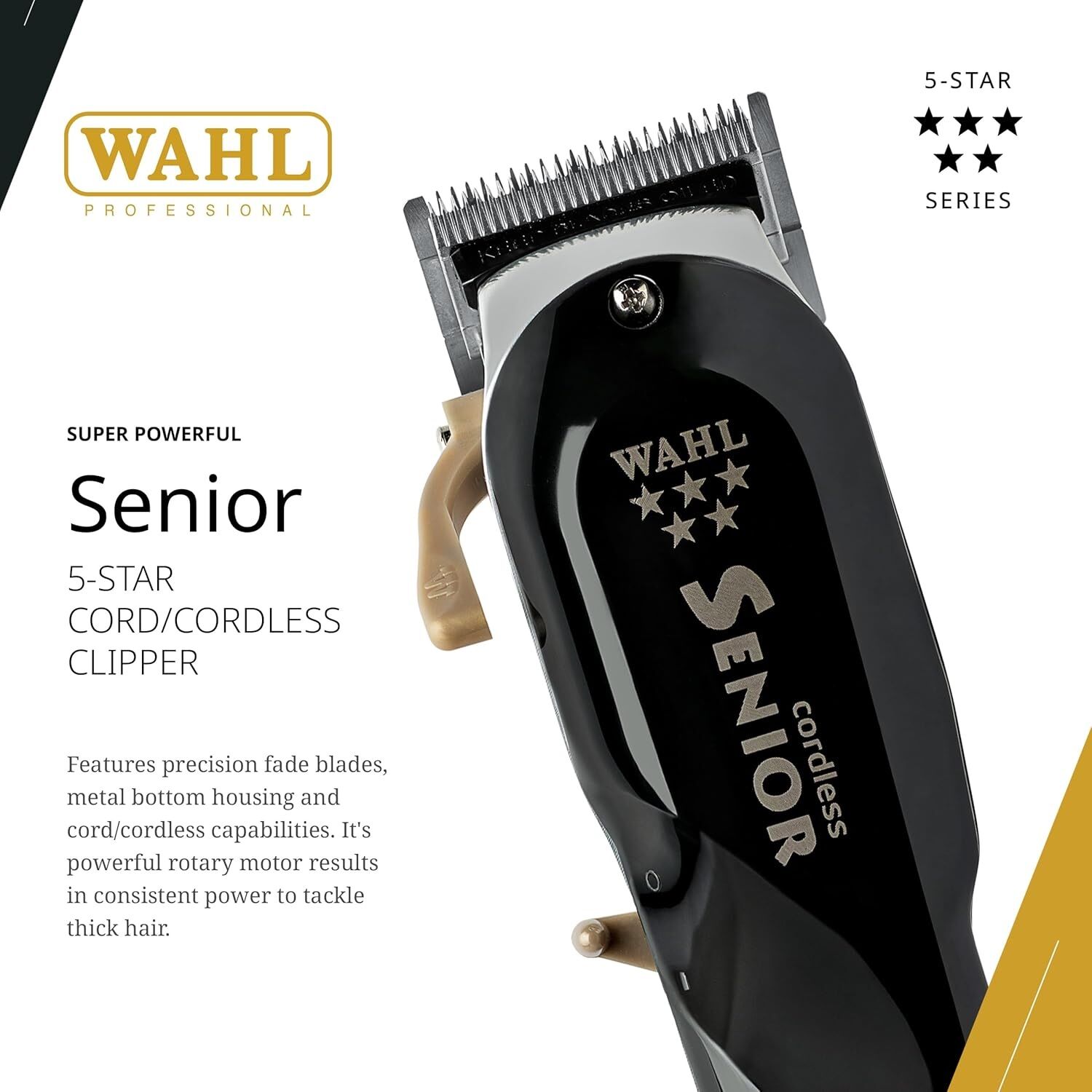 Wahl Senior 5 Star Tondeuse Sans Fil Professionnelle – Autonomie de 80 Min thumbnail 3