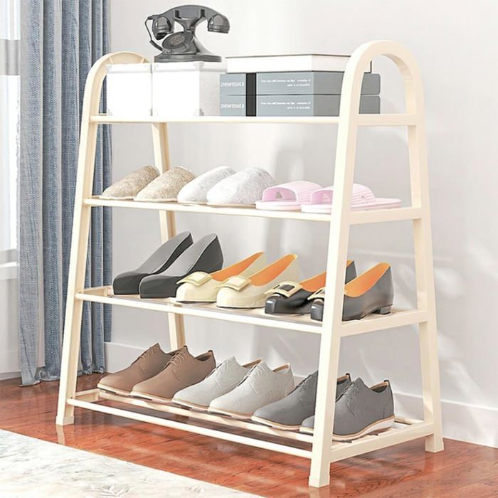 Étagère À Chaussures Métal 4 Niveaux - Couleur Aléatoire thumbnail 2