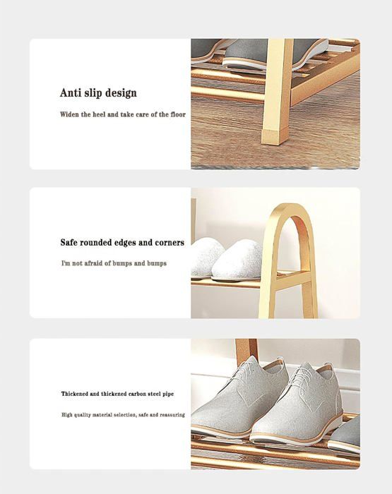 Étagère À Chaussures Métal 4 Niveaux - Couleur Aléatoire thumbnail 5