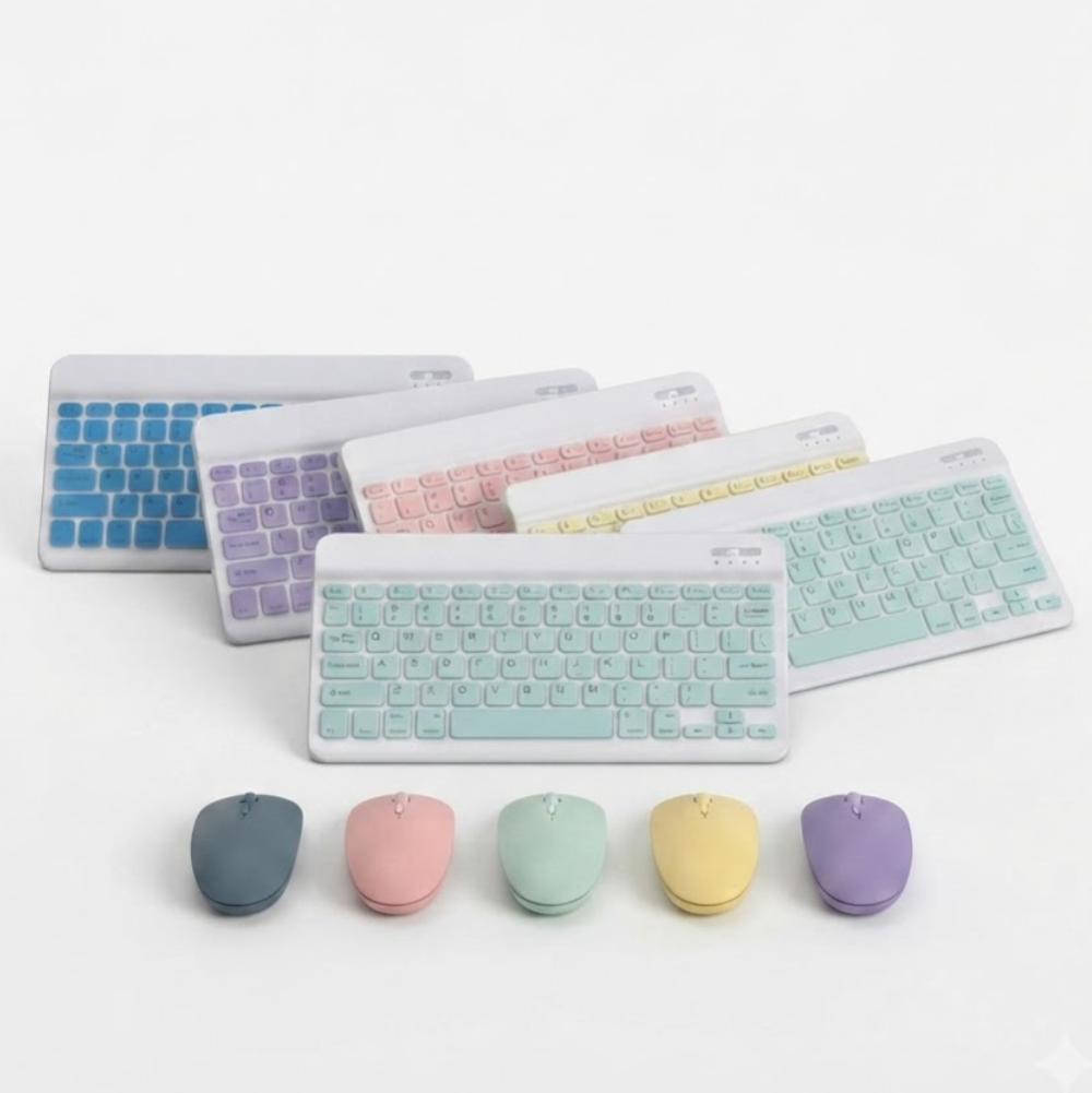 Kit Clavier & Souris Bluetooth Rechargeable - Couleur Aleatoire thumbnail 1