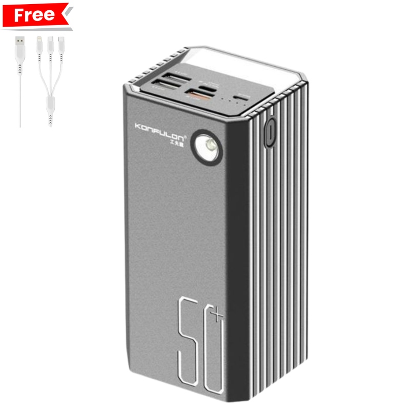 Powerbank  A22 50000 mAh - Couleur aleatoire + Câble 3 tetes Gratuit thumbnail 1