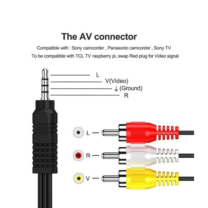 Câble Av Vers Rca Pour Transmission Audio Et Vidéo thumbnail 2
