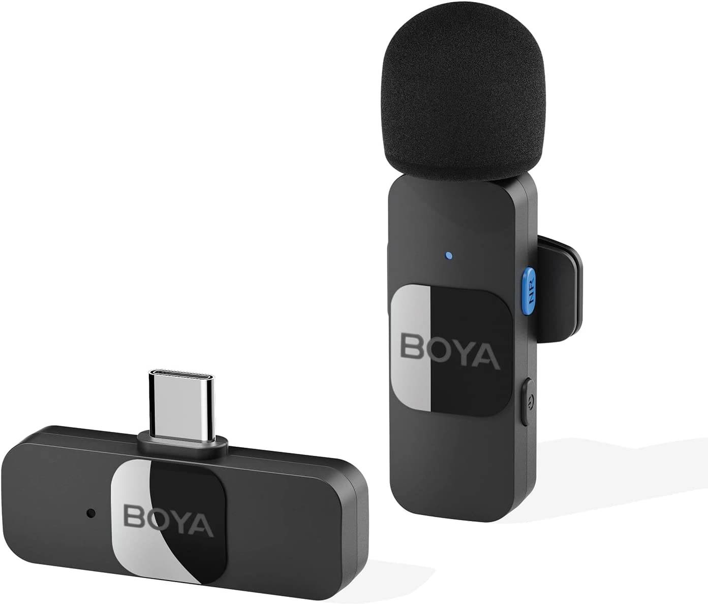 Boya Nouveau Microphone Cravate Sans Fil Externe By-v10 Type C À Clipser Pour Enregistrement Vidéo Streaming En Direct Sur Youtube