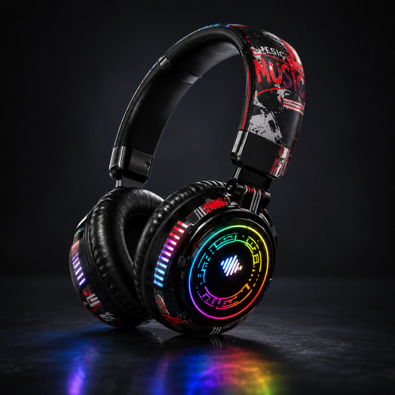 Casque Bluetooth R25 Rgb Graffiti Hi-res | Style Urbain thumbnail 1