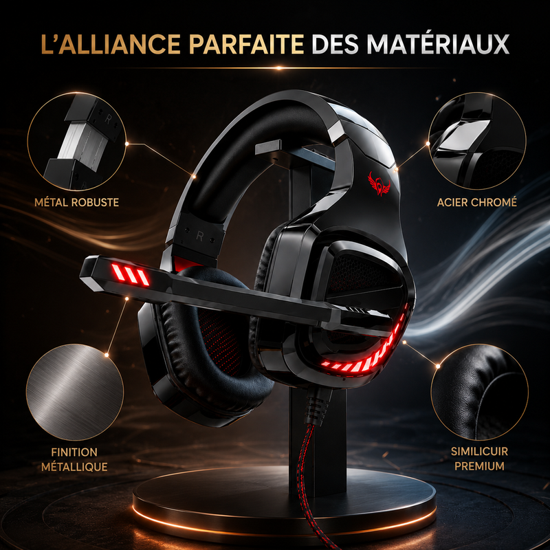 Casque Gaming Ovleng Q11 - Couleur Aléatoire thumbnail 2