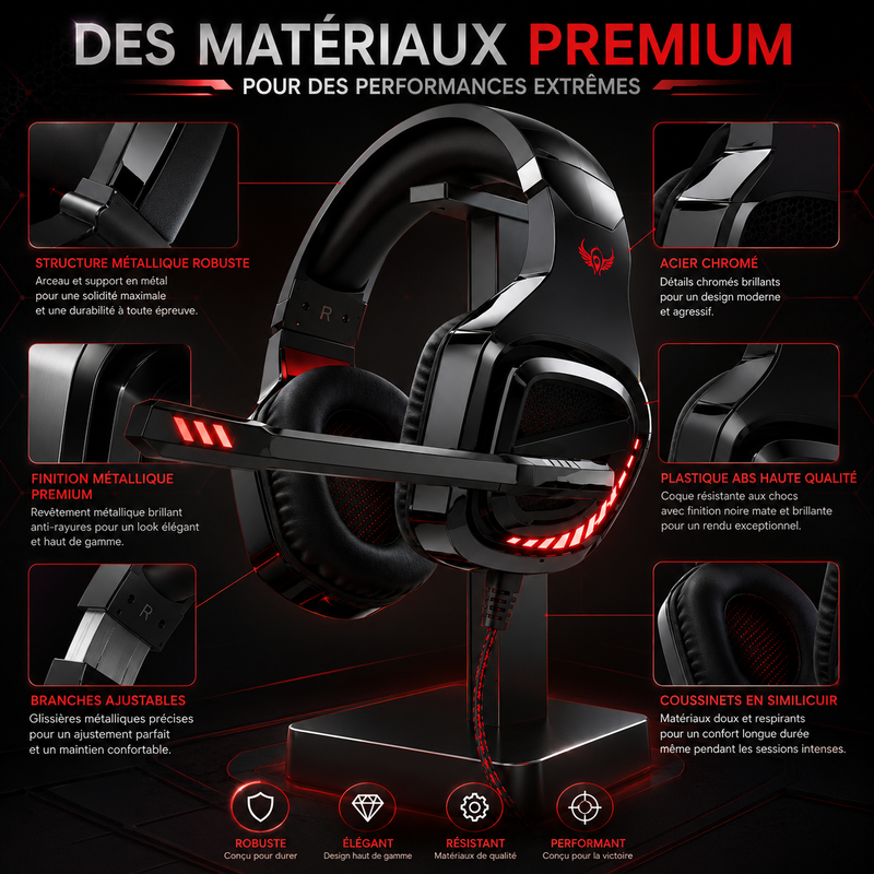 Casque Gaming Ovleng Q11 - Couleur Aléatoire thumbnail 3