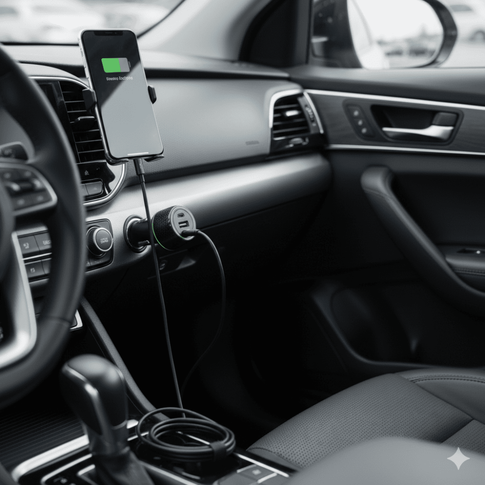 Chargeur Voiture Usb Dinex Invisible ,double Port 48w, Design Discret thumbnail 3