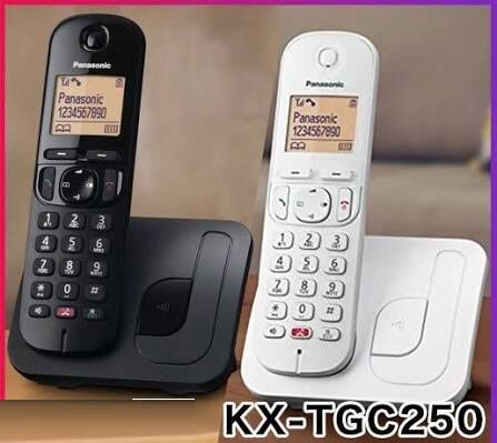 Panasonic Telephone Sans Fil Numérique Haut Parleur Blocage Les Appels Indésirables Identification De L'appelant-kx-tgc250