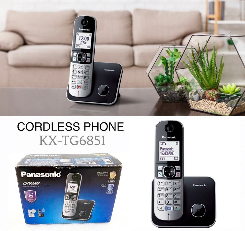 Panasonic Telephone Sans Fil Numérique Haut Parleur Blocage Les Appels Indésirables Identification De L'appelant-kx-tg6851