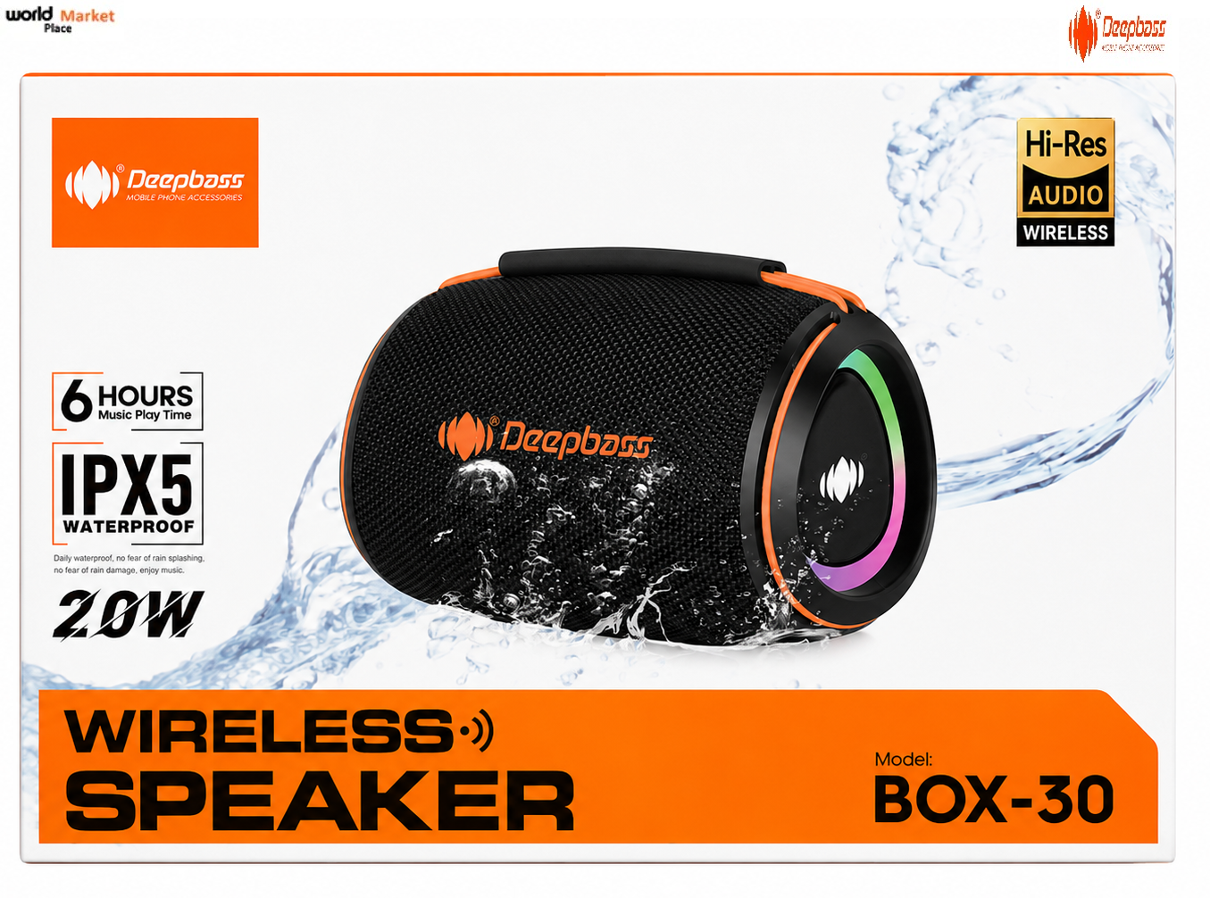 Haut Parleur Enceinte Bluetooth Ipx5 Rgb Stereo 20w Étanche 3000 Mah -box-30