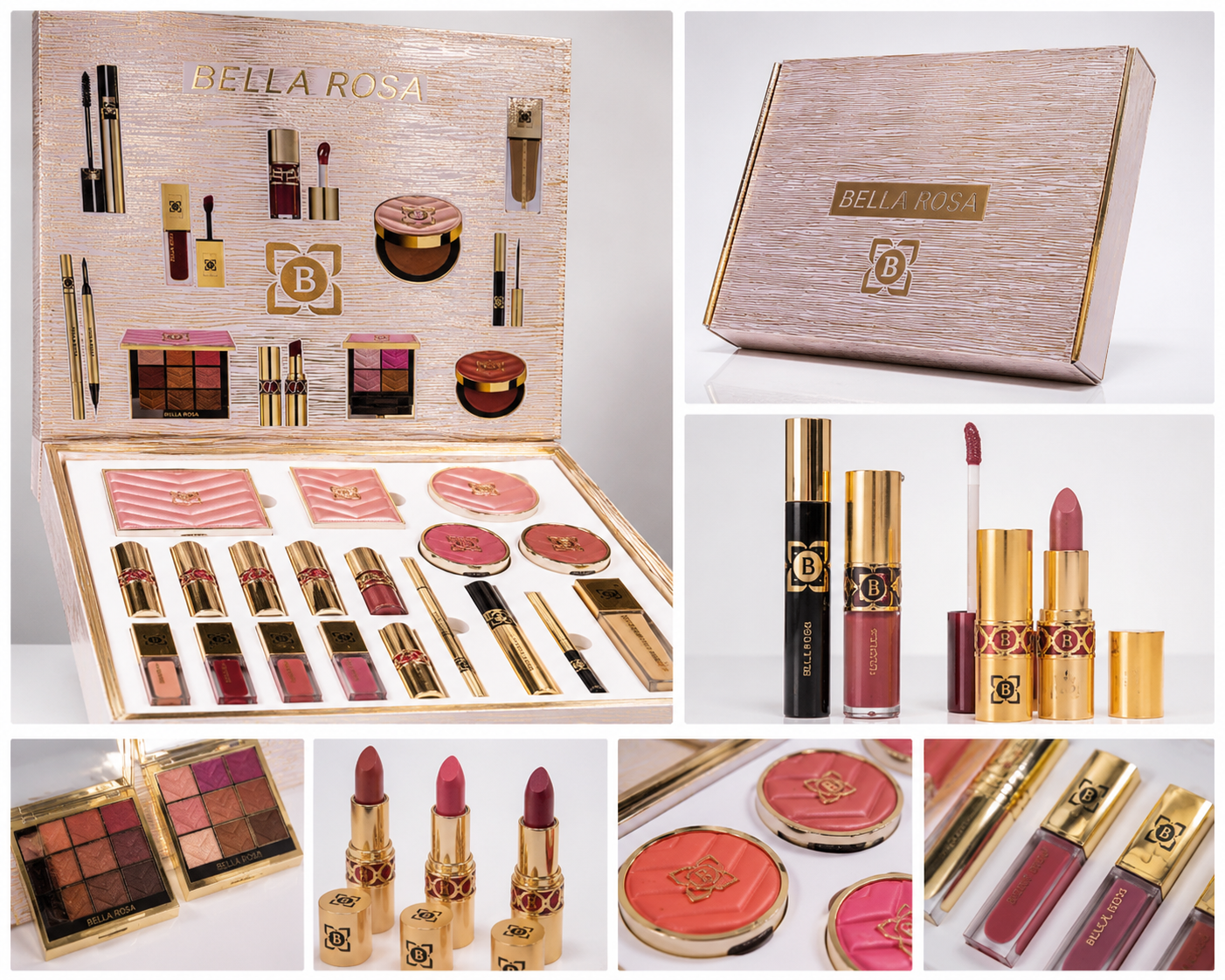 Coffret Maquillage Bella Rosa Premium – Kit Beauté Complet Professionnel