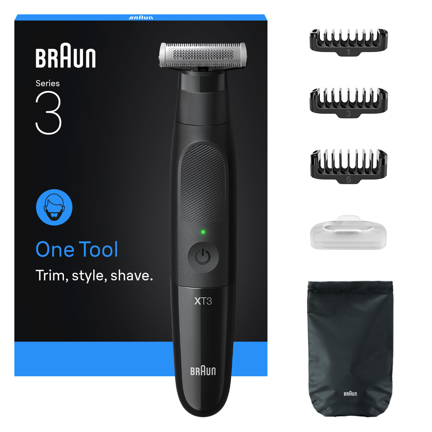 Tondeuse A Barbe Et Rasoir Séries X Pour Hommes Xt3100 (xt3) Avec 5 Accessoires 