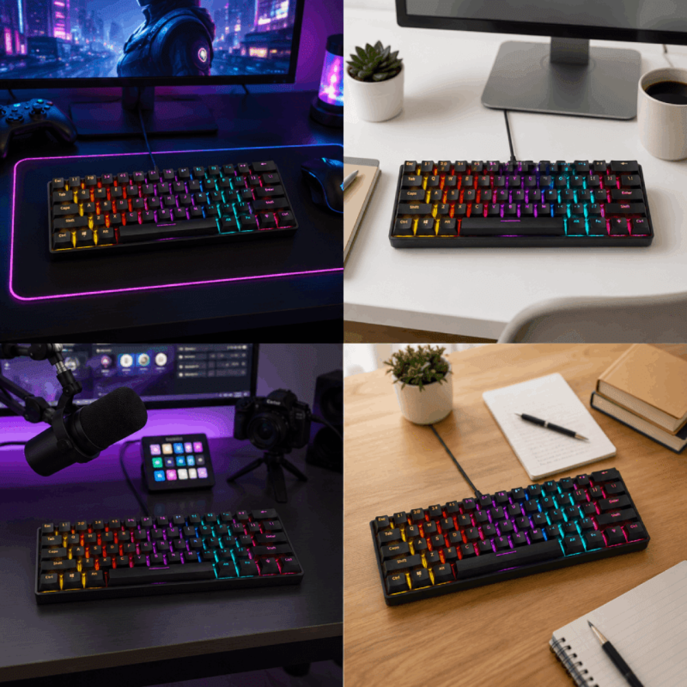 Clavier Mécanique Rgb T61 – Switchs Bleus
