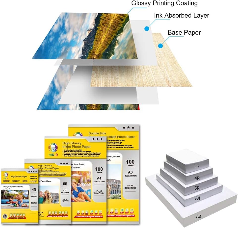 Papier Autocollant Photo Brillant A4 135 G/m² (210 X 297 Mm) Pour Imprimante Jet D’encre –50 Feuilles thumbnail 5