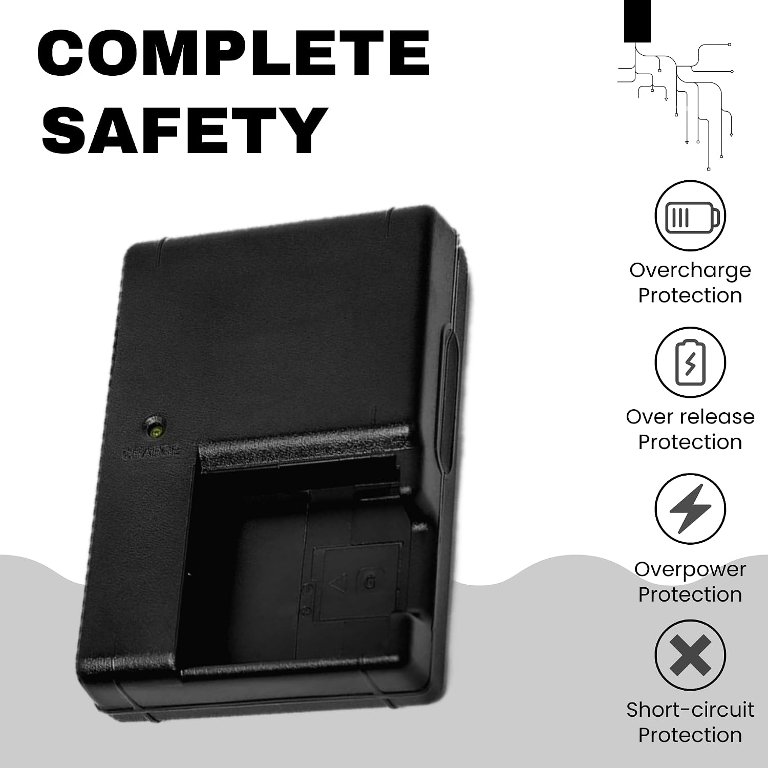 Chargeur De Batterie Compatible De Remplacement Pour Appareils Photo Bc-csgb thumbnail 4