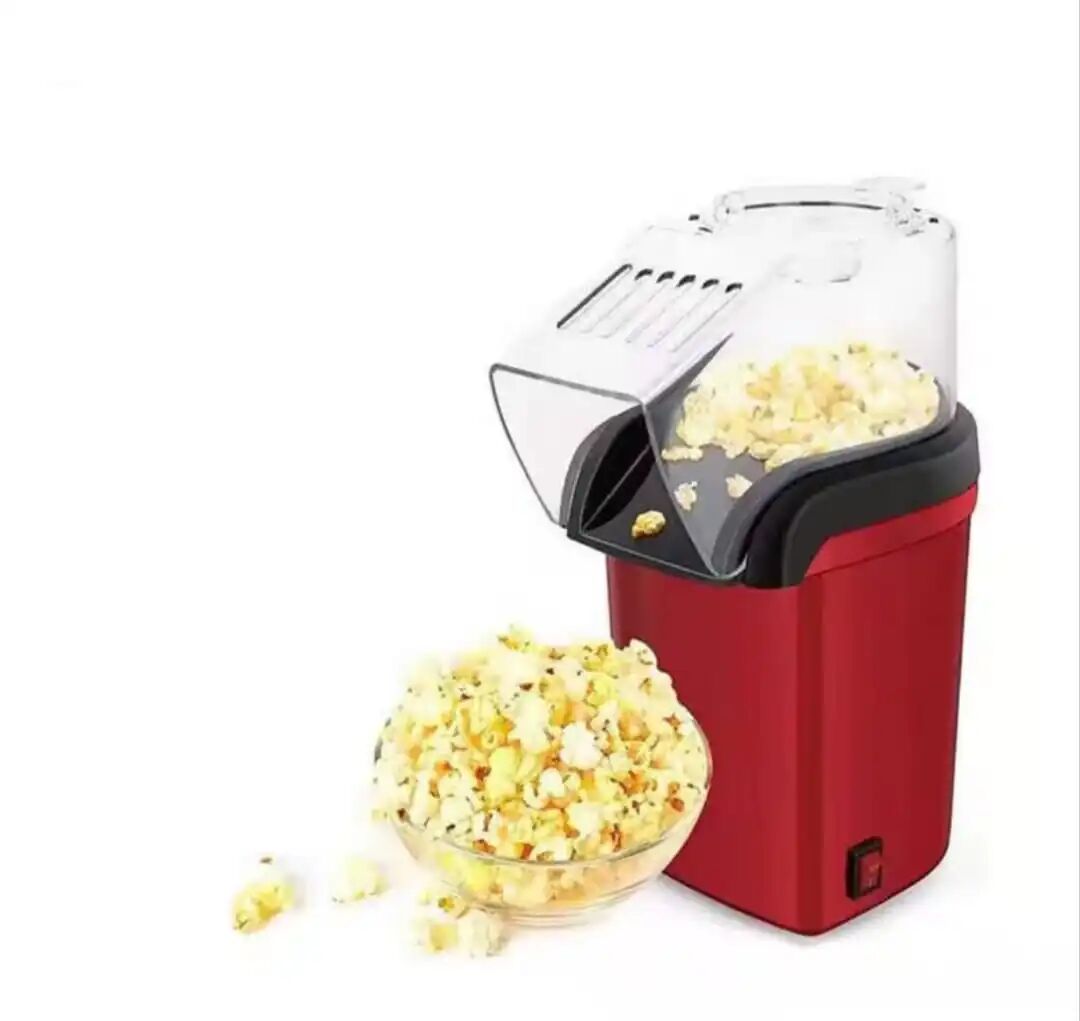 Machine À Popcorn Sans Huile, Cuisson Air Chaud, Prêt En 3 Min, Grande Capacité, Interrupteur