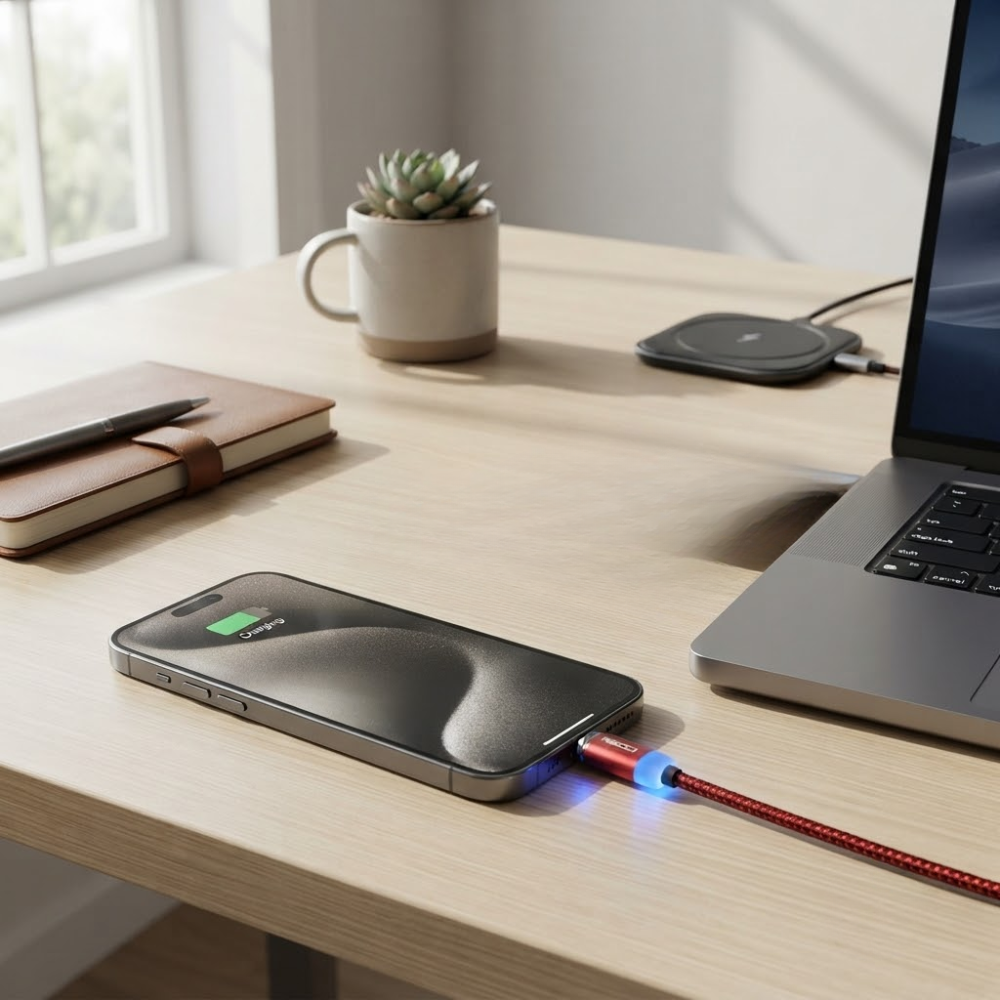 Cable Usb-a Vers Lightning Magnétique - Couleur Et Design Aleatoire thumbnail 4