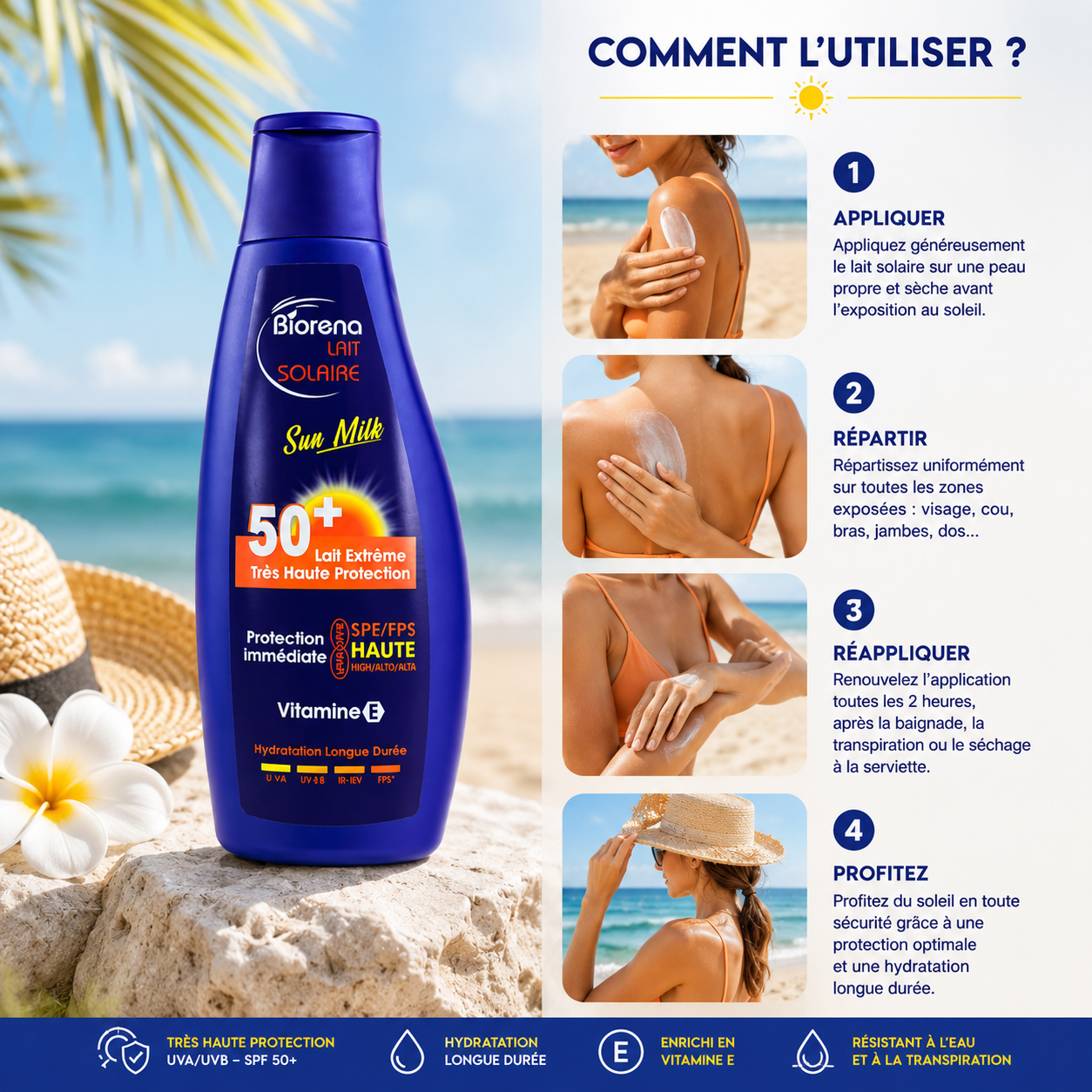 Écran Solaire Corps Spf 50 À La Vitamine E Protection Quotidienne thumbnail 4