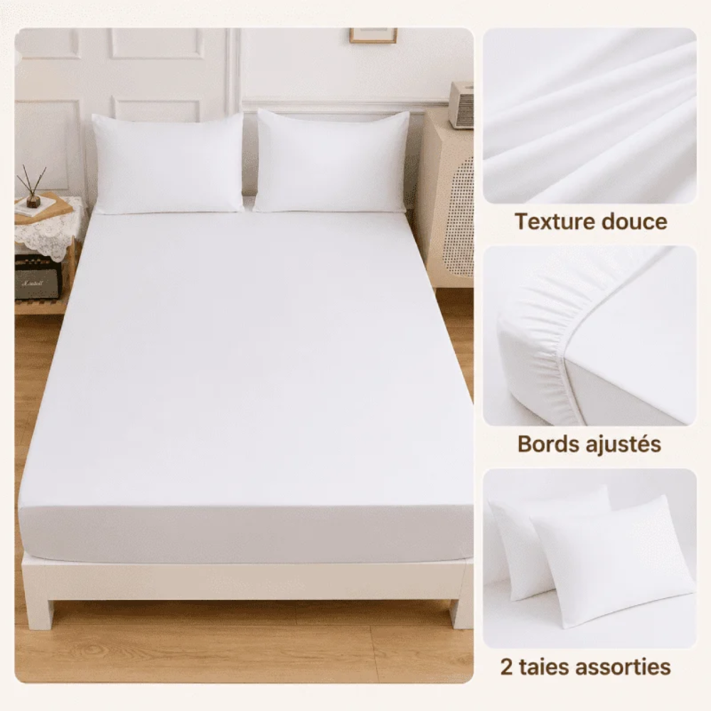Drap Avec 2 Taies D’oreiller Assorties thumbnail 4