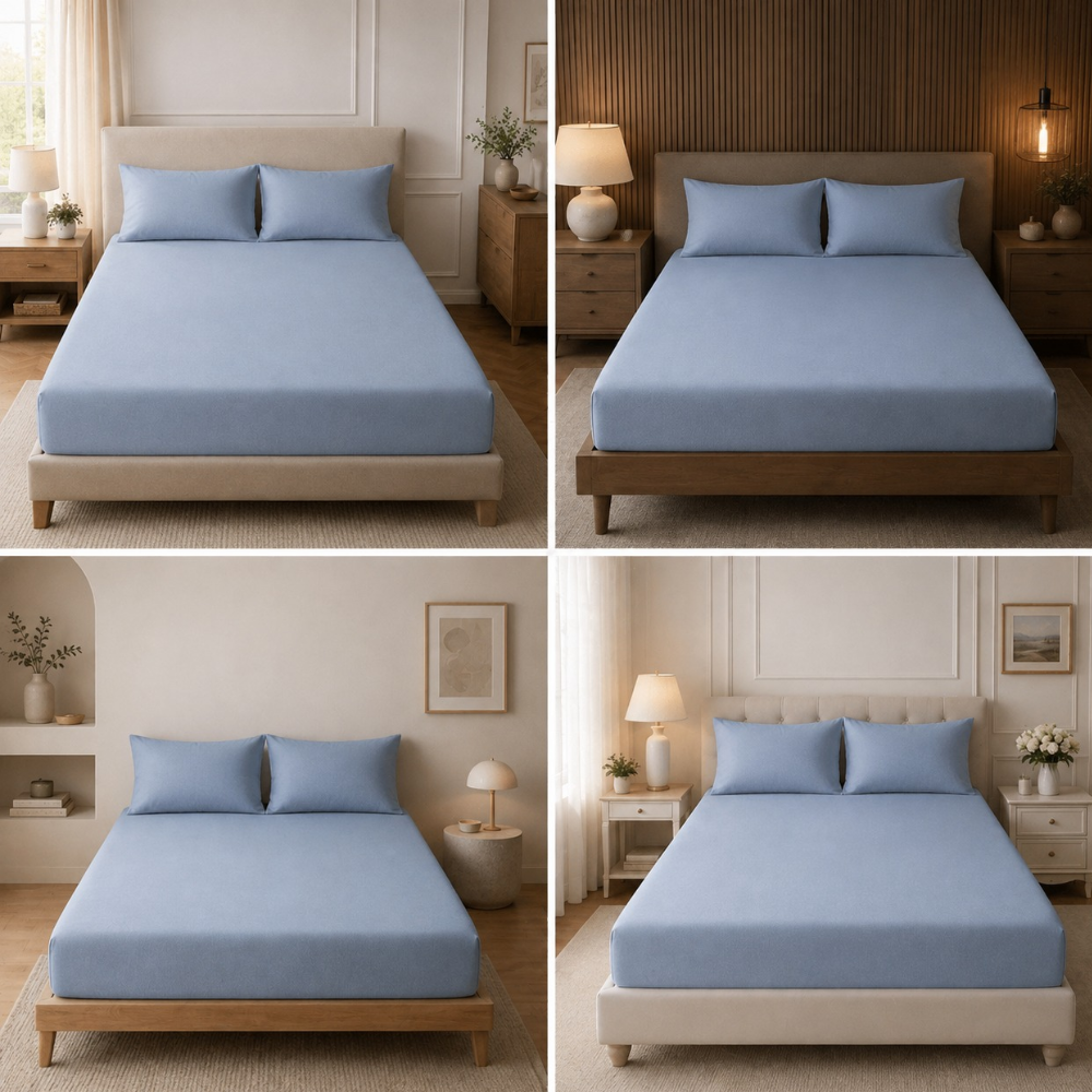 Drap Avec 2 Taies D’oreiller Assorties – 230 X 250 Cm - Couleur Et Designe Aleatoire thumbnail 3