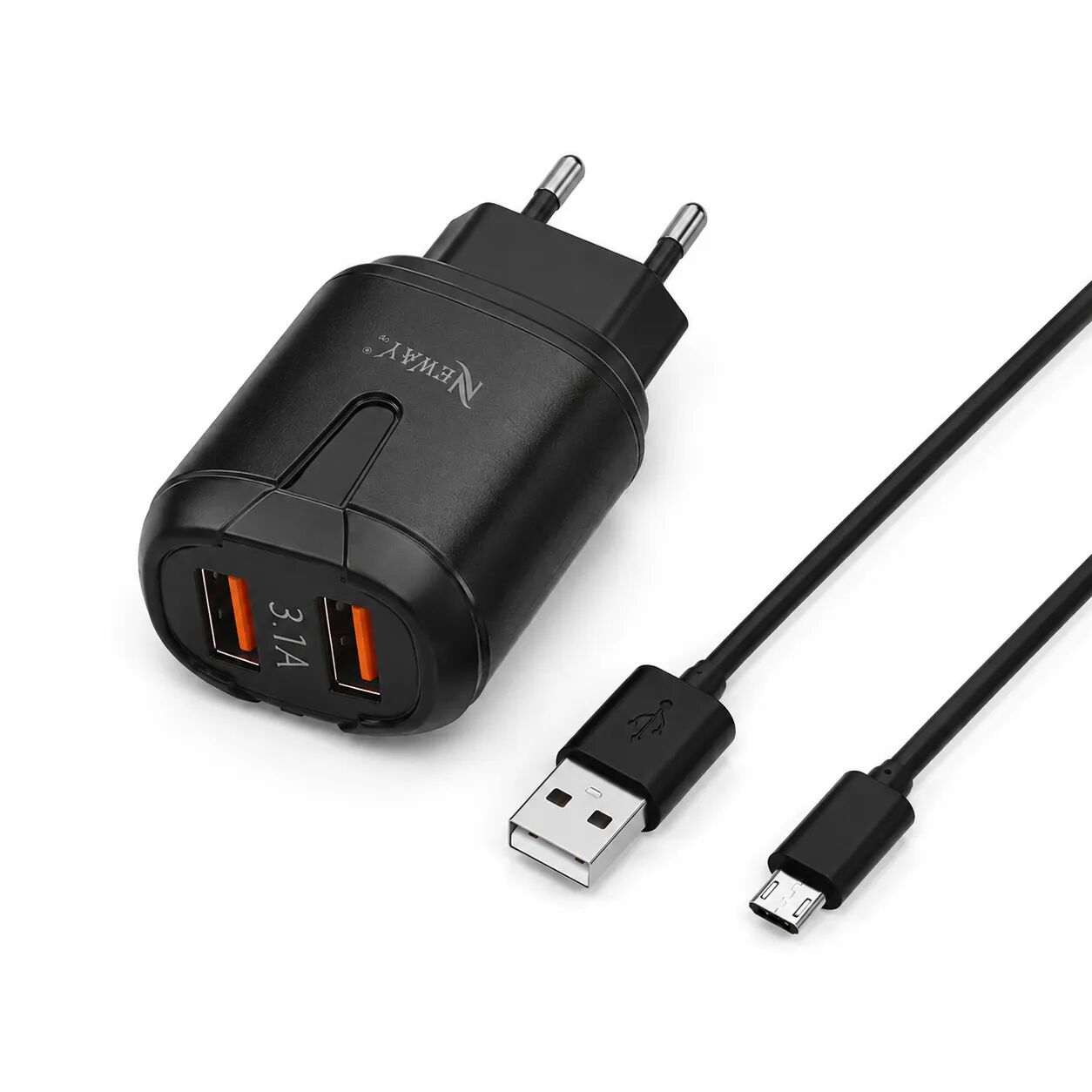 Chargeur Rapide 3.1a Usb + Câble Micro Usb