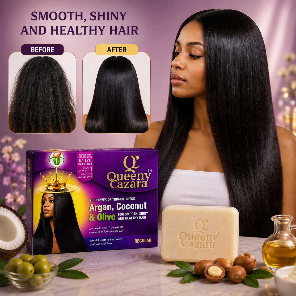 Kit Défrisant Nourrissant Pour Cheveux Lisses Et Brillants thumbnail 5