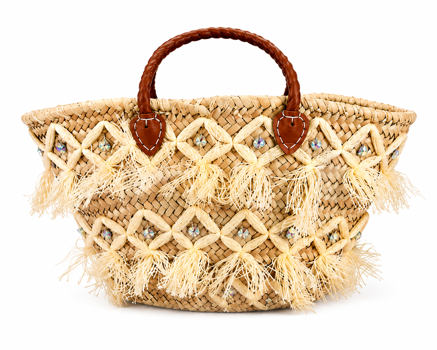 Sac De Plage Bohème En Paille Tressée – Style Élégant Et Tendance