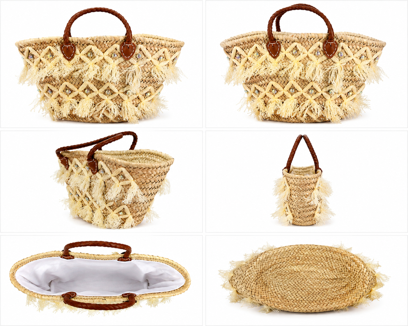 Sac De Plage Bohème En Paille Tressée – Style Élégant Et Tendance