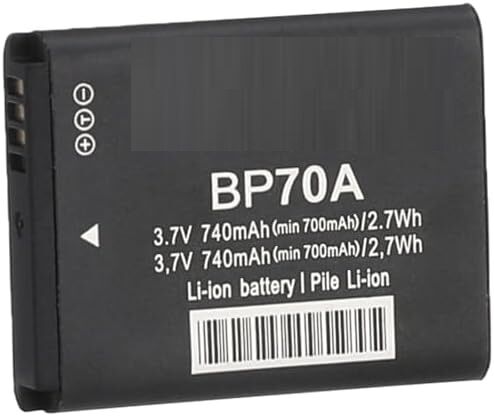 Batterie Rechargeable Remplacement Bp70a Pour Appareils Photo Dv150f, Es65, Es70 thumbnail 3
