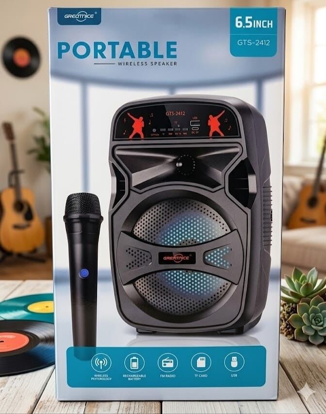 Haut-parleur Bluetooth Portable 3.3 Avec Microphone Sans Fil – Greatnice Gts-1926 – Son Puissant &