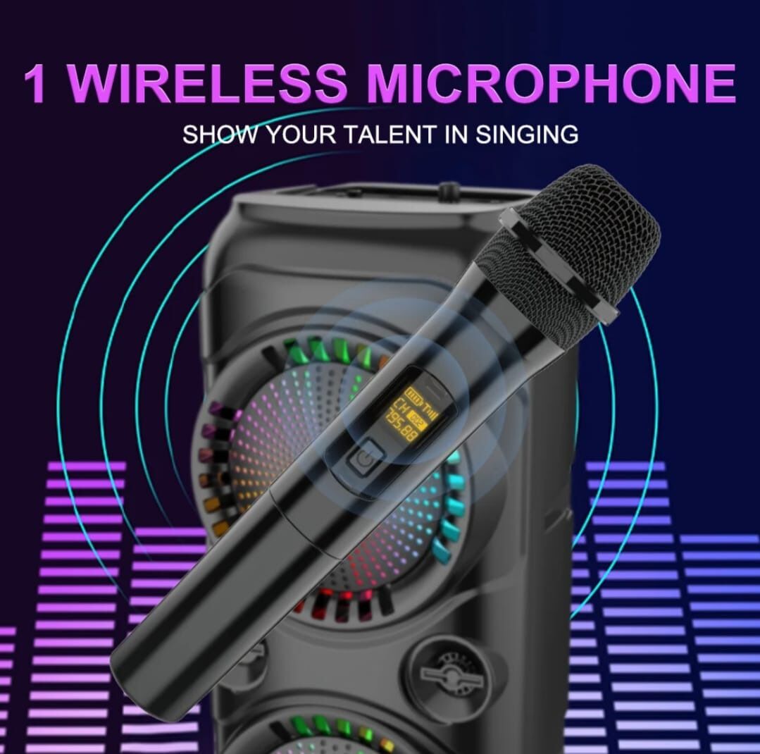 Enceinte Bluetooth Zqs 8229w – Batterie 4500 Mah, 2 × 20 W, Micro Sans Fil – Noir thumbnail 4